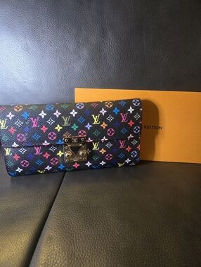 Black Multicolor Monogram Wallet